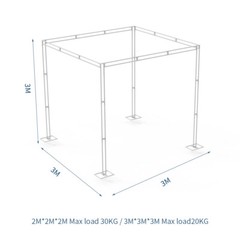 10ft 4 Post Heavy Duty Wedding Backdrop Stage Stand Outdoor Canopy Tent Chuppah