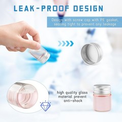 40 Pack 15Ml Empty Glass Jars Screw Aluminum Caps 0.5Oz Mini Cosmetics Container