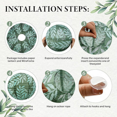Sage Green Back to School Hanging Paper Lanterns Decorative, 12PCS Sage Green an