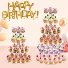 Large 6 Tier Cupcake Stand – Acrylic Pastry Display