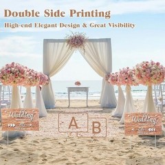 Wedding Direction Signs Kit Double Sided Elegant Plastic Arrow Signage Set New