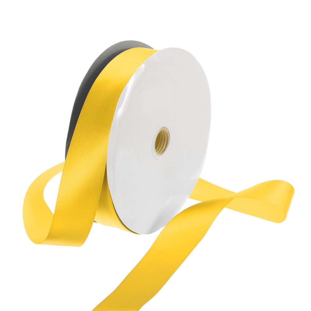 100 Yard/300ft Satin Ribbon Thick Double Sided Grosgrain Ribbon Olive Yellow