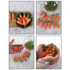Artificial Carrots Miniature for Home Party Decorative Use DIY Crafts 36 Pieces
