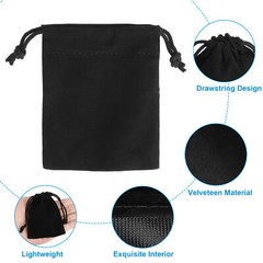 50/100Pcs Velvet Drawstring Velour Gift Pouches Ring Jewelry Bag Wedding Favors