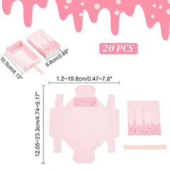 Paper Ice Cream Shape Gift Boxes, 20 pcs 20 count (Pack of 1) Pink-20 pcs