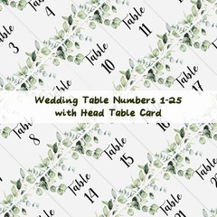 Marspark 26 Pieces Wedding Table Numbers with 26 Gold Holders Black