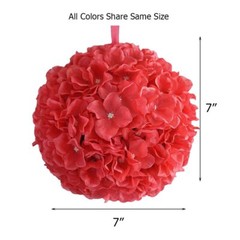 4 pcs 7″ Artificial Hydrangea Kissing Flower Ball Wedding Decorations Bouquets