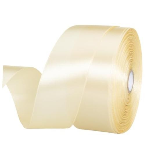 1 1/2 Inch Yellow Solid Satin Ribbon, 50 Yards Craft 1.5 x 1800 Inches Cream
