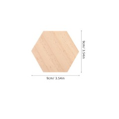 25Pcs Beige Hexagon Wood Discs Smooth Sanded for Crafting and Decoration