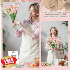 Tinlade 75 Pcs Flower Bouquet Kit Pink