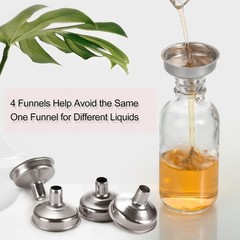 18 Botellas de Vidrio Transparente 60ml con Tapas y Embudos Acero Inoxidable 2oz