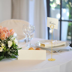 16PK Gold Table Number Holders Place Card Holders 12 Inch Table Card