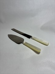 Hallmark Wedding Cake Cutting Set Stainless Steal Pearl Like Handles Japan