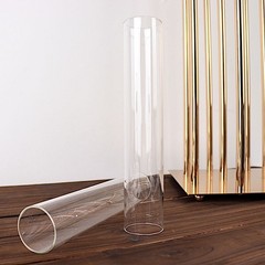 2 Clear 10″ Cylinder Glass Hurricane Candle Holder Shades Party Events Supplies
