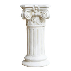 12″Retro Elegant White Ancient Greek Style Roman Column for Garden Decoration
