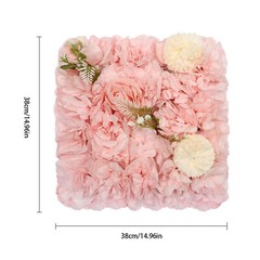 3D Flower Wall Panel-12pcs Artificial Flower Wall Background Silk Rose Wedding