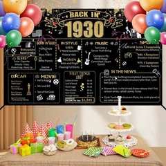 96th Decorative Cloth for Women or Men, Birthday Banner With Holes, Built-in …