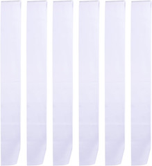 6 Pieces Sash White Blank Sashes for Pageants Satin Sash Plain Sashes for Women