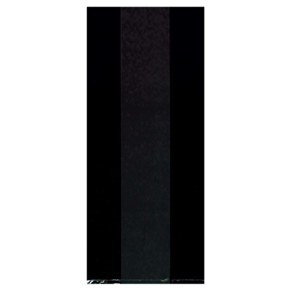 Amscan Black Small Cello Party Bags, 9 1/2’H x 25 Count (Pack of 1),