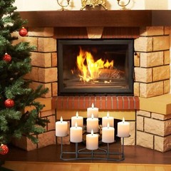 Black Metal Pillar Candle Candelabra for Black-p9
