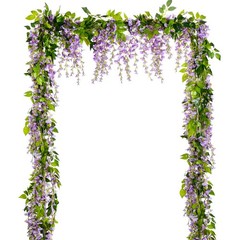 Lvydec Wisteria Artificial Flowers Garland, 4 Pcs Total 28.8ft Light Purple