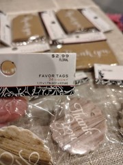 Wedding Favor Tags Thank You: 150 Count, Rectangular / 150 Circular