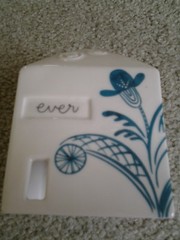 WEDDING PORCELAIN TRINKET BOX «HAPPILY EVER AFTER» with BIRD & FLOWERS HALLMARK