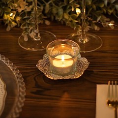3 Metal 5 in Plum Blossom Votive CANDLE HOLDERS Centerpieces Party Decorations