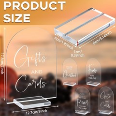 Sophisticated Acrylic Wedding Signage Set – 4 Pcs, 5×7 Inches Elegant Style