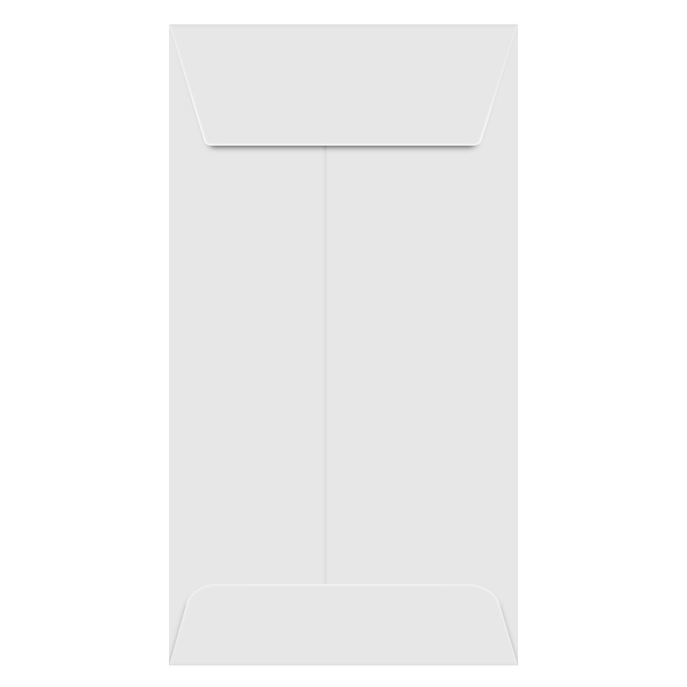 White #7 Coin Envelopes, 3 1/2 x 6 1/2, Gummed Flap, 100 per Pack