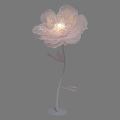 Flower Decoration With Light Pink Large Electric Auto-open Artificial Flower