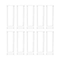 10Pcs Acrylic Clear Vase, 7.9×7.9×23.6In Rectangular Flower Display Stand,