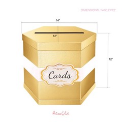 Rosegld Card Card Receiving Ribbon 14X12X12 Inches Elegant Card Holder For