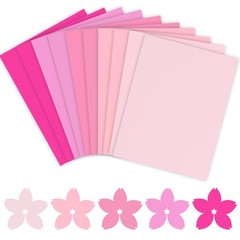 Whaline 50 Sheet 8.5 x 11 Inch Pink Card Stock Paper 5 x 11 Inch,