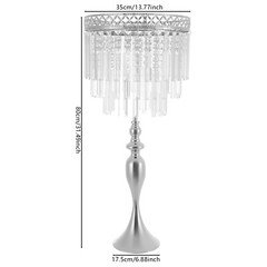 Elegant Acrylic Flower Stand with Crystal Pendants for Weddings & Events