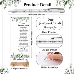 Humyoun 50 Sets Wedding Favors for Guests Includes 50 Black Ink Retractable