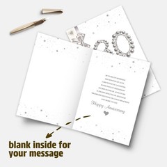 30 Year Anniversary Card for Wife Husband, Pearl Wedding Anniversary Card for…
