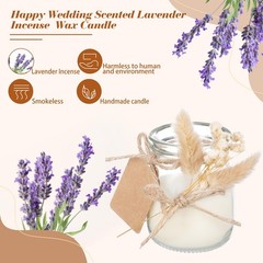 MTLEE 50 Sets Wedding Candle Favors for Guests Gifts Glass Candle Jars Bulk