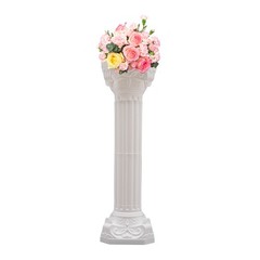 2 Pcs White Roman Pillar Wedding Roman Column Decorative Flowerpot Holder Column
