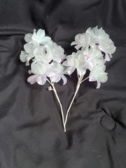 Wedding Floral Bundle Of 33 Pieces/white/Ivory/Iridescent/Picks/Stems/Flower/Lot