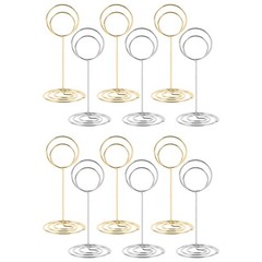 12Pcs Assorted Color Table Number Stands for Wedding Photo Memo Card Display
