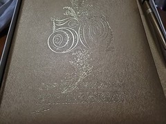 1991 C.R. GIBSON OUR 50th WEDDING ANNIVERSARY GUEST & GIFT BOOK W/pen