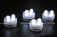 20 Bright Dual LED Floral Tea Light Submersible Floralyte Wedding decor Supplies