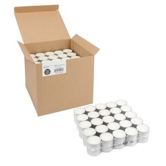 Stonebriar Bulk 50-Pk Unscented Smokeless 8-Hour Long-Burning Tealight Candles