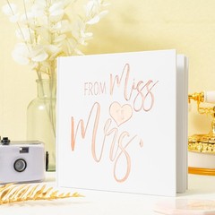 Rose Gold Bachelorette Party Sign in Book Bridal Shower Guest Book ‘from Miss…