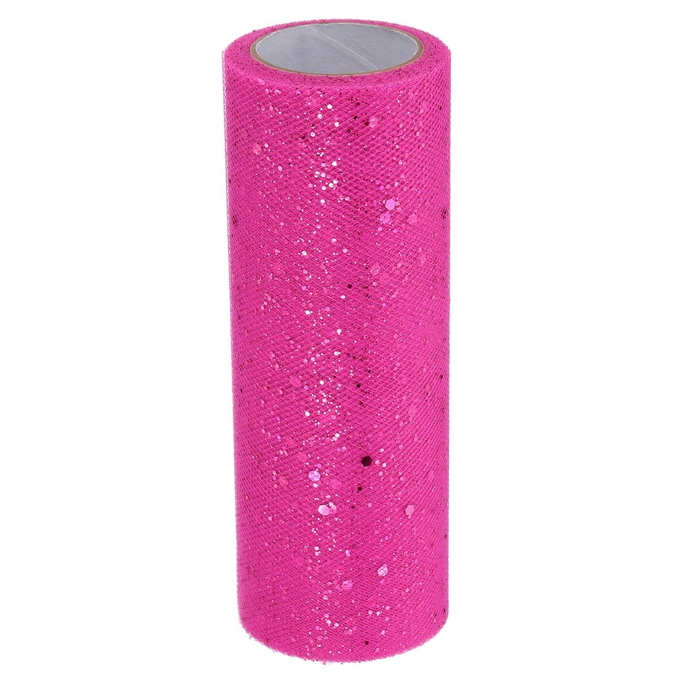 Tulle Fabric Rolls 6″ by 10 Yards Fabric Spool Tulle for DIY, Rose Red