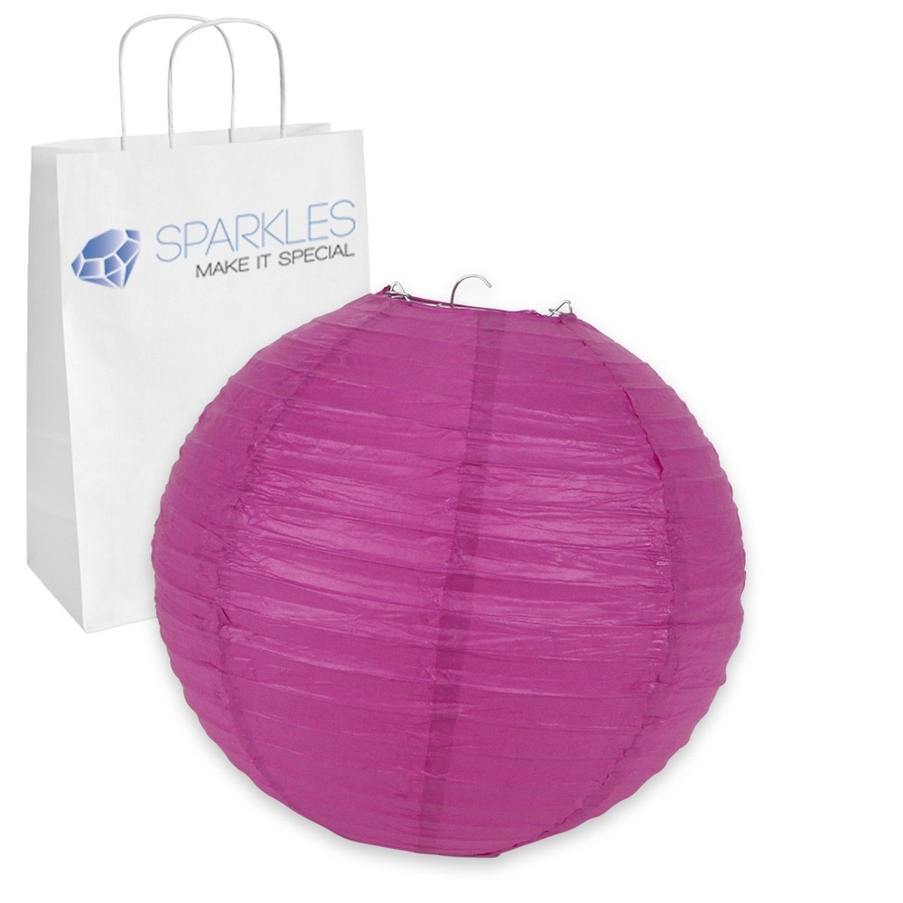 5 pcs 10″ inch Chinese Paper Lantern – Fuchsia – Wedding Party Event zk