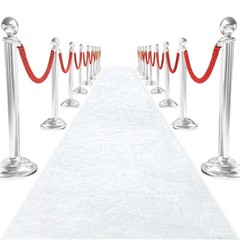 Aisle Runner 4ft X 15ft White Velvet for Wedding Ceremony – Elegant Walkway