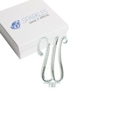 Rhinestone W Cake Topper Monogram Birthday Wedding Diamond Silver Crystal 4″