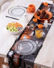 3Pcs Clear Disposable Plastic Party Plate Cup Napkin Sets | 50 Black